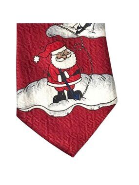 Hallmark Christmas Tie Santa Golf Rudolph 59"  Novelty